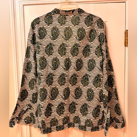 Tory Burch sequin cotton tunic, size 12 - Picture 2 of 5